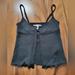 Urban Outfitters Tops | Nwot Urban Outfitters Black Cropped 3 Ring Tank Top | Color: Black/Silver | Size: S