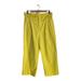 Anthropologie Pants & Jumpsuits | Anthropologie 8 Yellow Linen Blend Belted High Rise Pleated Wide Leg Crop Pant | Color: Yellow | Size: 8