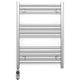 550mm Wide Chrome Electric Bathroom Towel Rail Radiator Heater With AF Thermostatic Electric Element UK Pre-Filled (550 x 700 mm)