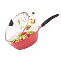 WBDHEHHD Covered Frying Pan, Rigid Anodized Frying Pan, Non-Stick Pan, Induction Compatible with Domestic Smokeless Pan
