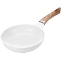 WBDHEHHD Frying Pan Main Kitchen Frying Pan, Ceramic Coated Pan, Multi-Function Frying Pan, Wooden Handle Frying Pan White-26cm pan