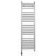 350mm Wide Chrome Electric Bathroom Towel Rail Radiator Heater With AF Thermostatic Electric Element UK Pre-Filled (350 x 1200 mm)