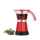 BAFFII 220V Electrical Espresso Moka Pot Coffee Percolators Mocha Coffee Maker Stovetop Tool Filter Percolator Cafetiere Coffee Machines (Color : Red)