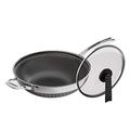 WBDHEHHD Covered Frying Pan, Rigid Anodized Frying Pan, Non-Stick Pan, Induction Compatible Home Kitchen Cookware
