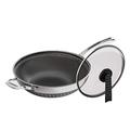 WBDHEHHD Frying Pan,Covered Frying Pan, Rigid Anodized Frying Pan, Non-Stick Pan, Induction Compatible Home Kitchen Cookware