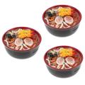 Abaodam 3pcs Simulation Noodle Model Decor Mini Food Tiny Food Model Miniature Food Model Mini Play Food Mini House Kitchen Accessories Miniature Food Play Fake Food Pvc Pretend Doll House