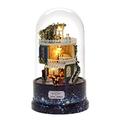 XIASABa DIY Dollhouse Miniature with Rotate Music Box LED Light, Romantic Present for Friends and Families