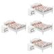 Abaodam 4 Sets Doll House Bed Nightstands White Nightstand Decor Night Stand Bed Table Doll House Furniture Mini Bed Miniature Bed Doll Bed Mini Adornment Double Bed Suite Cloth