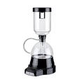 Vacuum Electric Siphon coffee maker 3 cups Coffee machine Brewer Drip Tea Siphon Glass Pot filter Coffee Machines (Color : BLACK, Size : EU)