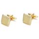 Cufflinks Square Cuffs Square Pattern Gold Plated Cuff Pins