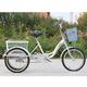 NOALED Bike Three Wheel Bike, Adult Tricycle Single Speed 20Inch 3 Wheel Bikes Bicycles Cruise Trike with Rear Basket for Seniors Women Men Bicycle Cycling Pedalling