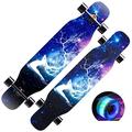 -Skateboard Pro 42" X 8" Complete Skateboards Double Kick Concave 8 Layer Maple Skateboard Deck With PU Flash Casters Adult Tricks Longboard Skateboard