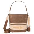 Wrangler Hobo Shoulder Handbag for Women Weave Bucket Bag, B Khaki