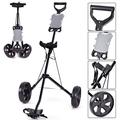 DORTALA Golf Cart, 2 Wheel Foldable Golf Trolley Push Pull Cart with Scoreboard, Multifunctional and Convenient Golf Cart Quickly Opened and Closed