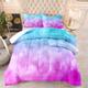 Coverless Duvet Purple Graffiti Blue Quilted Bedspreads Microfiber Comforter All Seasons Quilted Throw Lightweight Washable Quilted Bed Throw Breathable Bed Comforter+2 Pillowcases(50x75cm) 260x230cm