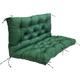 JhLwARes Porch Swing Cushions for Outdoor Furniture Garden Bench Cushion with Back & Ties 2-3 Seater Patio Furniture Replacement Cushions Lounger Loveseat Overstuffed Cushions,Green-60Inx40In