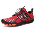 Barefoot Shoes Water Shoes FiveFingers Shoes Men Women Breathable Unisex with a Wide Toe Box Breathable Men Women Hiking Shoes Unisex Trail Running Shoes (Color : Red, Size : 6 UK)