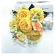RWRAPS Artificial flowers Rose pink silk peony artificial flower bouquet 5 big heads 4 buds fake flowers(Color : Style1 light pink) (Style2 Yellow)