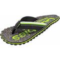 Gumbies Cairns Unisex Flip Flops with Supersoft Cotton Toe Post, Fabric Footbed & Recycled Rubber Sole - Comfort Guaranteed - Lime 8