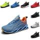 WaveStride Shoes Men's Trainers Running Shoes Trainers Sports Shoes Men's Running Shoes Outdoor Fitness Gym Shoes Men's Trainers, Blue orange, 8 UK