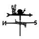 wind vane Farm courtyard wrought iron weather vane, Country House Weather Vane, Wind Direction Indicator Roof for Outdoor Direction Easy Installation Professionnel Measuring Tool