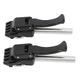 CDQL 1Pair High Strength Badminton Stringing Clamp,Aluminium Alloy Tennis Flying Clamp,Racket Stringing Tool Sports Supplies,Black