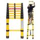 11.5ft/16.5ft Fiberglass Telescoping Ladders， Folding Portable Insulation Extension Telescopic Ladders， Non-Conductive Electrical Work Ladder (Size : 4m/13.1ft)