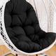 SHENJIA Rattan Swing Cushion, Removable and Washable Egg Replacement Chair Cushions Thick Hanging Hammock Chair Seat Cushion, Outdoor/Indoor Chair Cushion (Colour: Black)