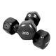 Motion Space Pair of Dumbbells Hand Weights, Dumbbell Set for Women, Premium Material, Anti-roll, Anti-Slip for Arm Rows, Squats, Chest Presses, Running, and Yoga (2x4.4LB, Black)