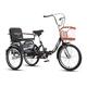 NOALED Bike Three Wheel Bike, Adult Tricycle 20 Inch Cruise Bicycles Bike with Large Size Basket for Recreation Shopping Exercise Men's Women's Bike Cycling Pedalling