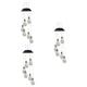 Sosoport 3pcs Hanging Solar Lights Decorative Outdoor Solar Lamp Exterior Solar Lights Outdoor Solar Lights Outdoor Solar Lantern Waterproof Outdoor Light Wind Chimes LED Decorative Lights