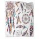 Dreamcatcher Blanket,Colorful Feathers Perfect Sofa Bed Cover 80x90inch(200x230cm),soft And Comfortable to The Touch,suitable for Keeping The Whole Family Warm