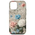 Hülle für iPhone 14 Blumen Boho Retro Vintage Rosen Frauen Floral Art