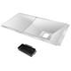 GFTIME Universal grease tray with drip tray, 60 cm to 80 cm, adjustable drip pan for 3/4/5 burner gas grill from Charbroil, Dyna Glo, Nexgrill, Kenmore, Uniflame and more, stainless steel spare parts