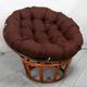 Hovoto Papasan Chair Cushion, Outdoor Cloth Swing Rattan Chair Cushion, Egg Nest Chair Pad, Rattan Swivel Chair Cushion, Overstuffed Round Padded, Seat Cushion， brown， 120 * 120cm