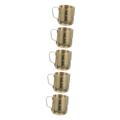 Homoyoyo 5pcs Graduated Milk Cup Espresso Coffee Maker Machine Glass Coffee Maker Espresso Machine Coffee Frothing Cup Espresso Glass Cups Machines Stainless Steel Coffee Machine