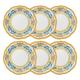 UPware Melamine Dinner Plate Set of 6, BPA-Free Dishwasher Safe Round Plates Dinner Dishes for Main course, Pasta, and Salad, 11 Inch Dinner Plates (Chianti Floral)