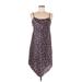 DKNY Casual Dress - High/Low: Purple Print Dresses - Women's Size Medium