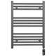 500mm Wide Anthracite Grey Electric Bathroom Towel Rail Radiator Heater With AF Thermostatic Electric Element UK Pre-Filled (500 x 700 mm)