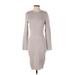 Express Casual Dress - Sweater Dress: Gray Dresses - Women's Size Small