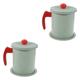 Alipis 2pcs Oil Pot Stainless Steel Oil Pot Stainless Strainer Kitchen Oil Strainer Fine Mesh Oil Mesh Strainer Bacon up Stainless Steel Deep Fryer Oil Can with Lid Oil Jug