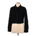 Larry Levine Denim Jacket: Black Jackets & Outerwear - Women's Size Large
