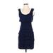 BCBGMAXAZRIA Cocktail Dress - Mini: Blue Dresses - Women's Size 2