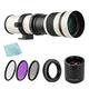 telephoto zoom lens HUIOP Camera MF Super Telephoto Zoom Lens F/8.3-16 420-800mm T Mount + UV/CPL/FLD Filters Set +2X 420-800mm Teleconverter Lens + T2-AI Adapter Ring Replacement for AI Mount D850 D8