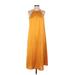 Ann Taylor Factory Casual Dress - Midi: Orange Solid Dresses - Women's Size X-Small