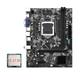 Otueidnsy 1 Set Desktop Motherboard +I3-2130 CPU LGA 1155 USB 3.0 SATA 3.0 Support Up to 16GB DDR3 1600MHz RAM Slots