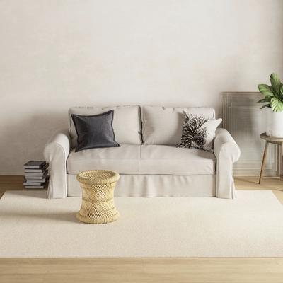 Wollteppich MORGENLAND "Uni - Gabbeh Teppich - Softy", beige (natur), B:200cm H:1,6mm L:300cm, Schurwolle, Teppiche, Gabbeh Optik, Uni Farben, reine Wolle, sehr weicher Flor, Wohnzimmer Image