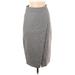 Esley Casual Skirt: Gray Marled Bottoms - Women's Size Small