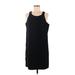 Oleg Cassini Casual Dress - Sheath: Black Solid Dresses - Women's Size 8