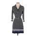 Laundry by Shelli Segal Casual Dress - Wrap: Black Fair Isle Dresses - Women's Size 4